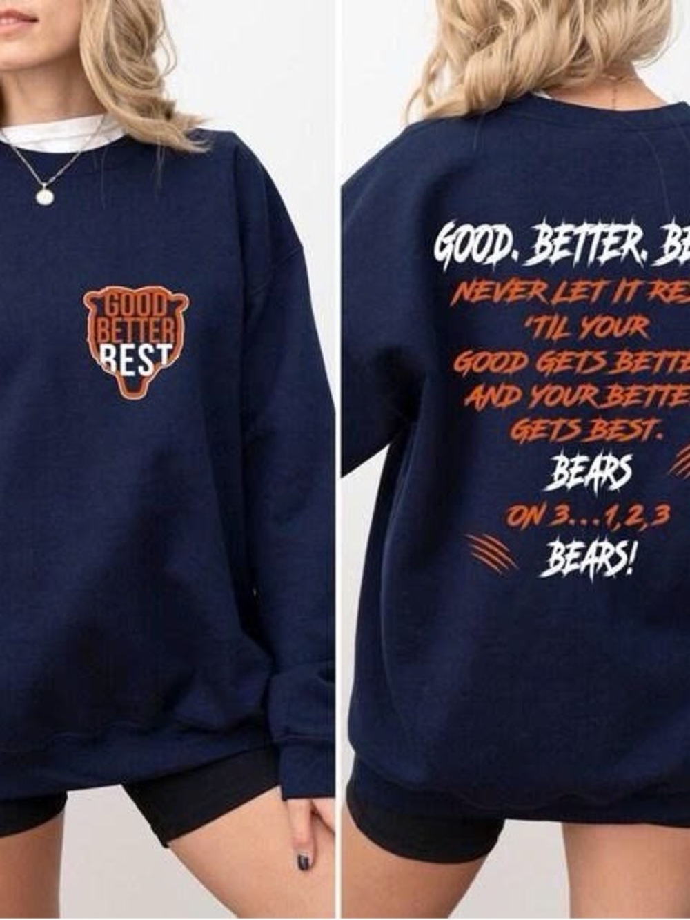 Navy 'Good Better Best' Short Sleeve Tee - Motivational Graphic